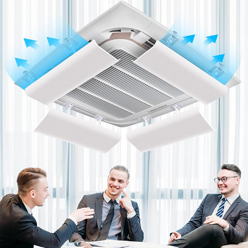Zentrale Klimaanlage Windabweiser, Universell Klimaanlage Split Windabweiser, Luftleitbleche für Deckenlüftungsöffnungen, Anti-Direkt(35.4"/90cm)