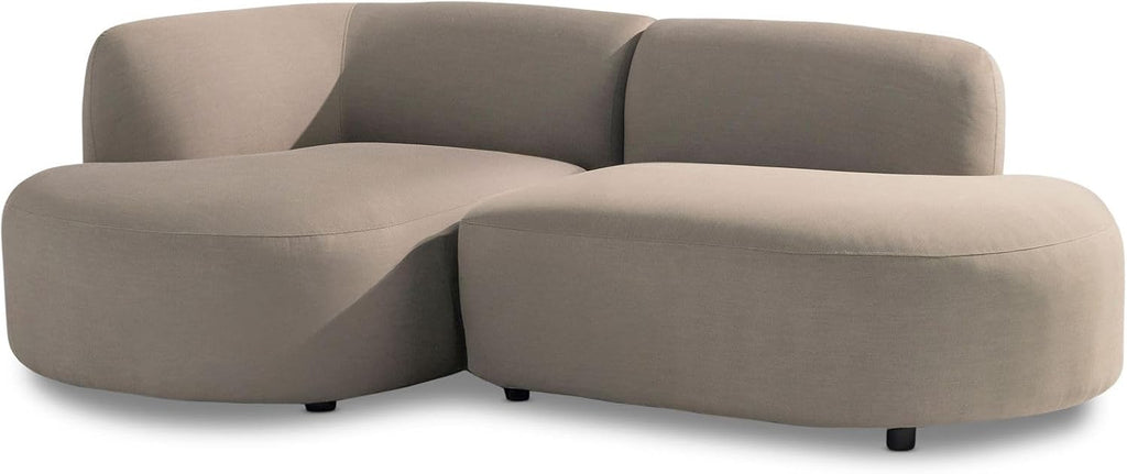 IDIMEX Outdoor Sofa Sorrento gepolstert, Beige – gemütliche Sitzlounge aus Aluminium mit wetterbeständigem Bezug für Terrasse Balkon Garten mit großzügiger Liegefläche