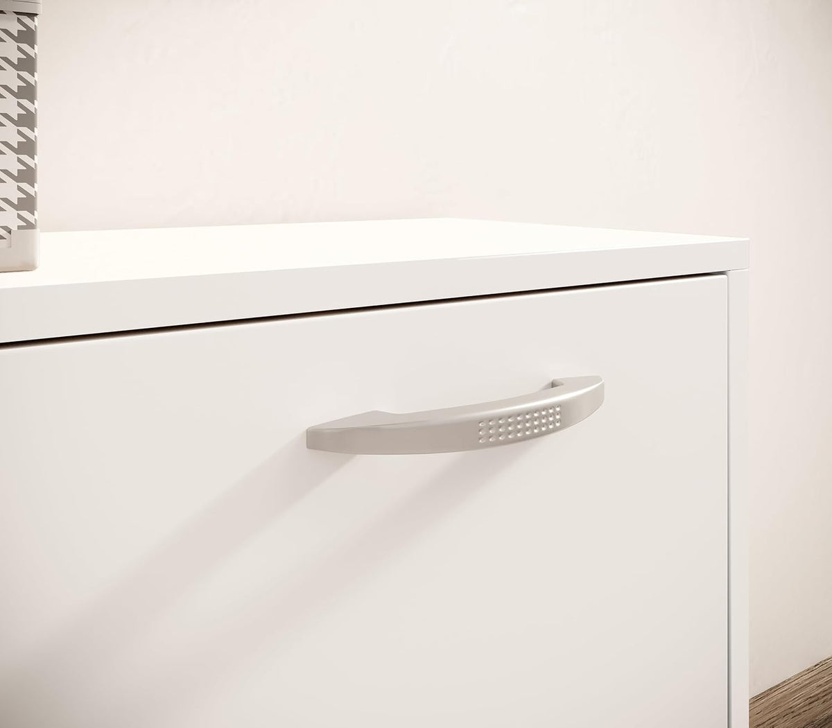 Vera Garderobe mit Spiegel weiß matt - Kompaktgarderobe, Dielenschrank, Flurschrank - 100 x 190 x 26 cm (B/H/T)