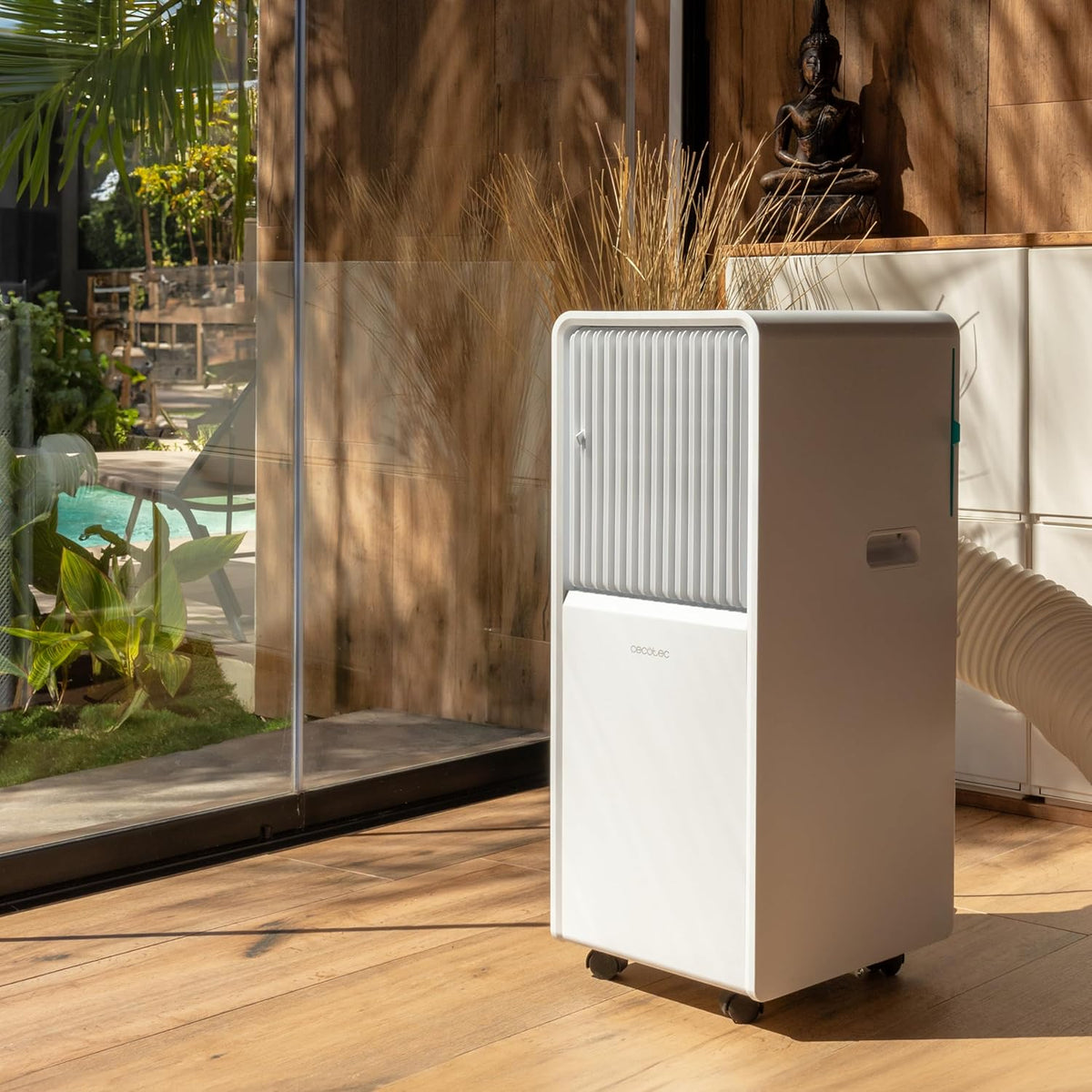 Cecotec - Mobile Klimageräte ForceClima 7550 Style Connected, 7000 BTU, Abdeckungsbereich 20 m2, Fernbedienung, Berührung, LED -Bildschirm, 4 Modi, 2 Geschwindigkeiten, Luftentfeuchter, Timer