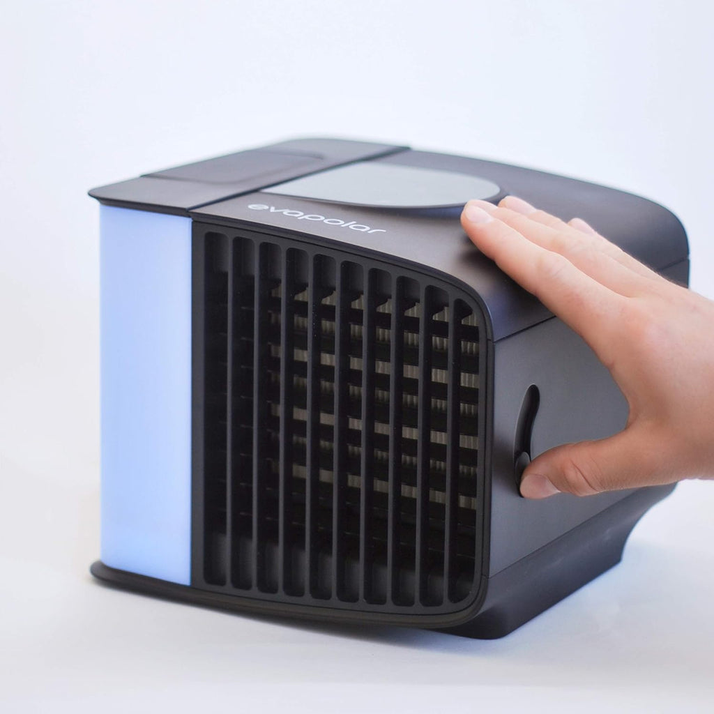 Kühlventilator für Schreibtisch – Tragbare Klimaanlagen – Kleiner Eisventilator für Zelt – Mini-Sumpfkühler – Verdunstungsluftkühler, Evasmart Weiß