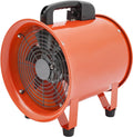 Industrieventilator Axialgebläse Industrielüfter Ventilator AC-Motor Baugebläse Rohrventilator Gebläse Bauventilator Tragbares Kanalschlauch Baulüfter für Fabriken Bauernhöfe mit 10M Schlauch