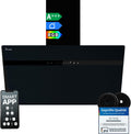 KKT KOLBE A+++ Dunstabzugshaube 80 cm 782 cbm/h Kopffreie Wandhaube Edelstahl schwarzes Glas WLAN RGBW-LED-Beleuchtung SensorTouch Bedienung STYLE8005SMAO