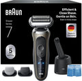 Braun Series 7 Rasierer Herren Elektrisch, Elektrorasierer, 60 Min. Akku, 4in1 SmartCare Center, +2 Aufsätze, Kabelloser Nass- & Trockenrasierer Männer, Wasserdicht, Made in Germany, 72-C7650cc, Gold