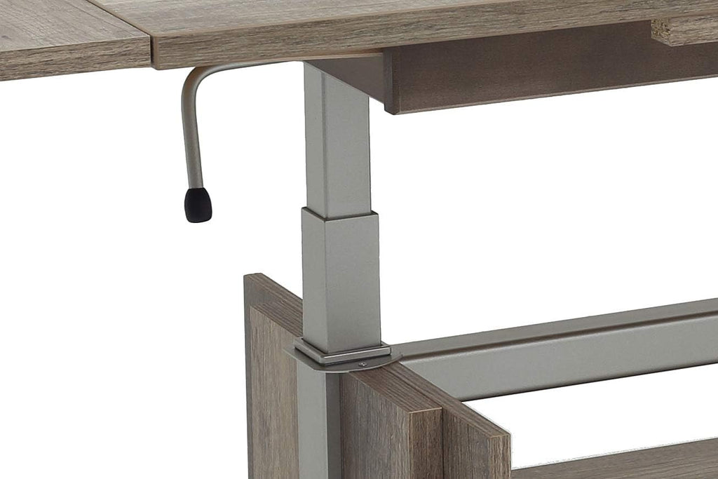 Hela Tische, Couchtisch Wohnzimmertisch Jerome, Holzwerkstoff melaminbeschichtet, Wildeiche, ausziehbar 110-177cm, höhenverstellbar mit Lift 53-69cm