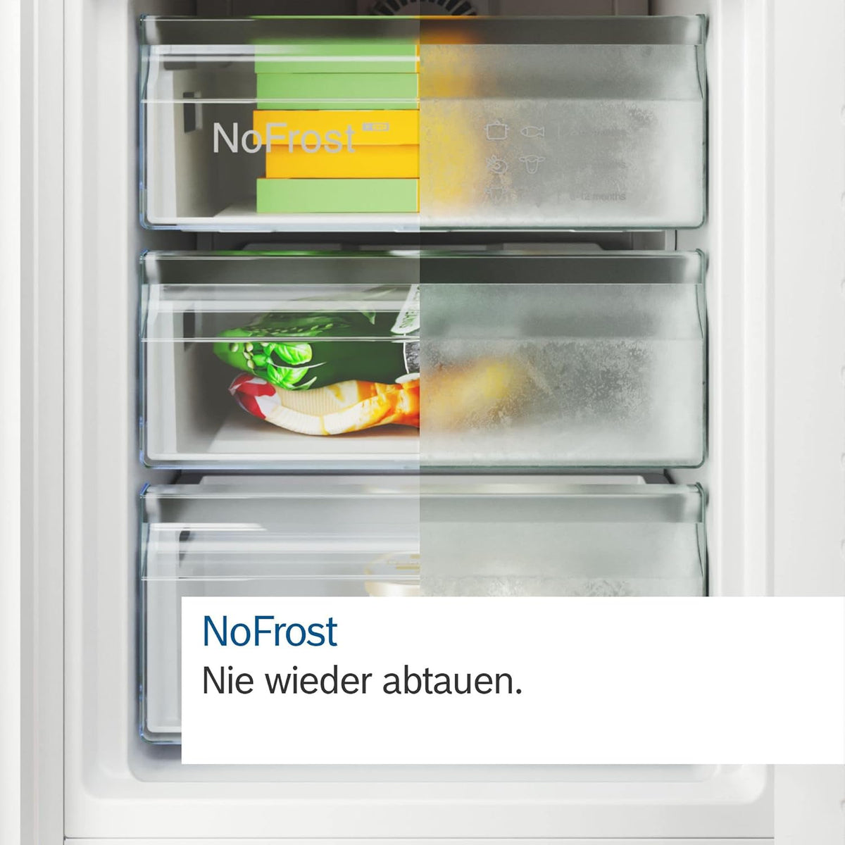 Bosch KGN49VICT Serie 4 Kühl-Gefrier-Kombination, 203 x 70 cm, 313 L Kühlen & 127 Gefrieren, VitaFresh XXL längere Frische, LED-Beleuchtung gleichmäßige Ausleuchtung