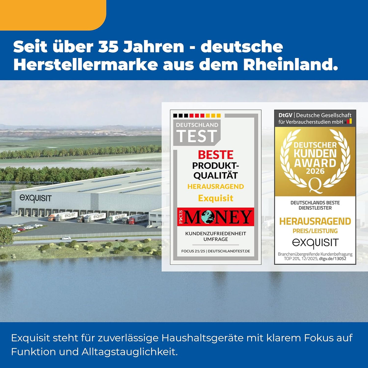 Exquisit Vollraumkühlschrank | 133 l Nutzinhalt, Energieklasse E, 40 dB(A) | kompakte Bauform, LED-Innenbeleuchtung, manuelle Temperaturregelung, Flaschenfach, Gemüseschublade | KS516-V-H-010E weiss