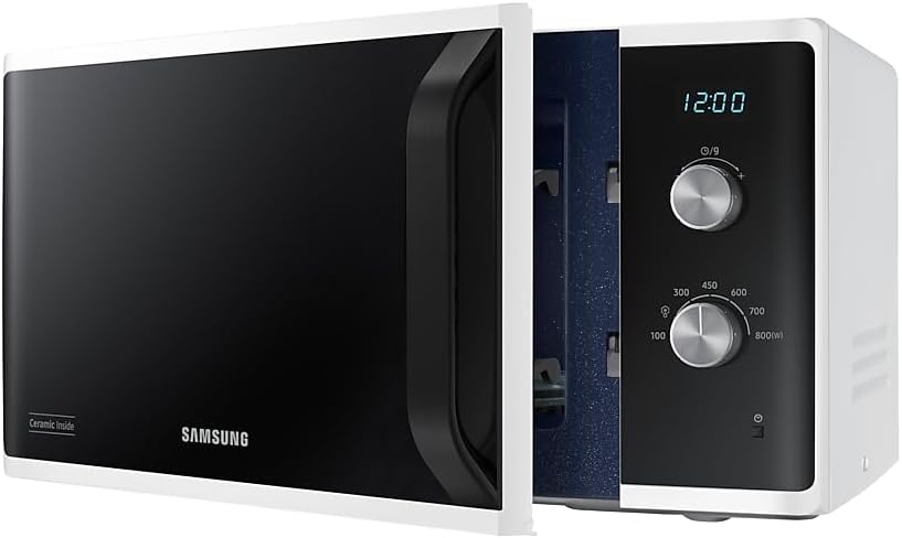MW3500 Mikrowelle MS23K3614AW/EG / 800 W / 23 L Garraum / 48, 9 cm Breite / Kratzfester Keramik-Emaille-Innenraum / 6 Leistungsstufen / Weiß