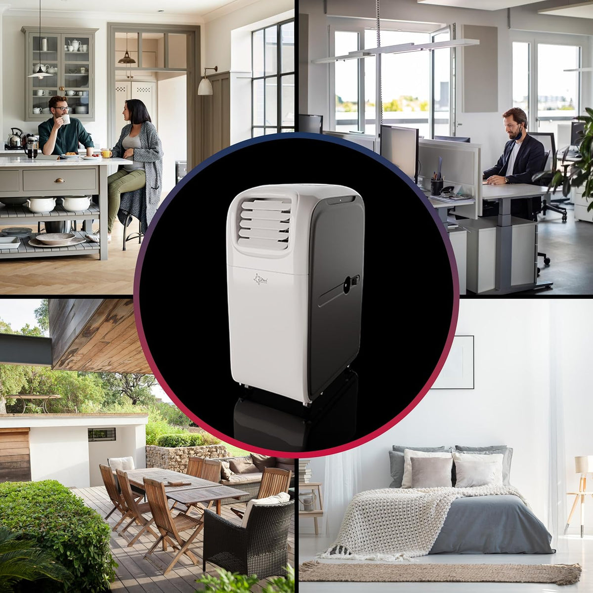 SUNTEC Mobiles Klimagerät Transform 14.000 Eco R290 APP – Klimaanlage mobil und leise mit Smart App Steuerung – Entfeuchter für Räume bis 70 qm – Mobile Kühlung & Heizung für zuhause – 14.000 BTU