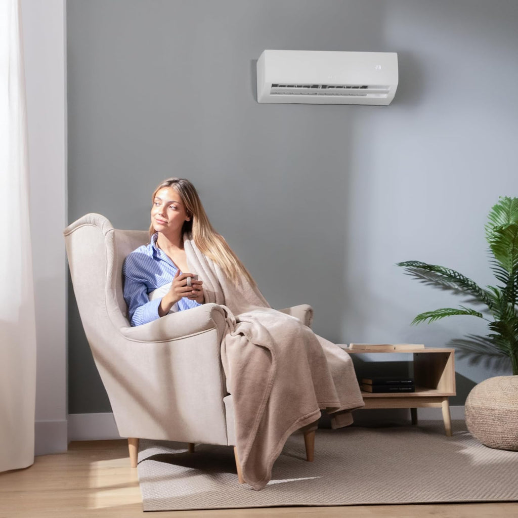 Cecotec Split-Klimaanlage AirClima 9000 Smartfresh. 9000 BTU, Wärmepumpe, Inverter-System, 5 Betriebsmodi, 8 Geschwindigkeitsstufen, Entfeuchter, 24-Stunden-Timer für die Klimatisierung