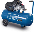 Scheppach Druckluft Kompressor HC120DC ölgeschmiert  und  langlebig 2200W Leistung 100L Kessel max. 10bar Druck 371L Ansaugleistung mit Fahrvorrichtung, Druckregler  und  Schnellanschlusskupplungen