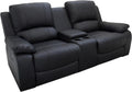 invicta INTERIOR Exklusiver 2er Kino Sessel Hollywood 190cm schwarz Fernsehsessel mit Getränkehalter Zweisitzer Fernsehsessel mit Liegefunktion