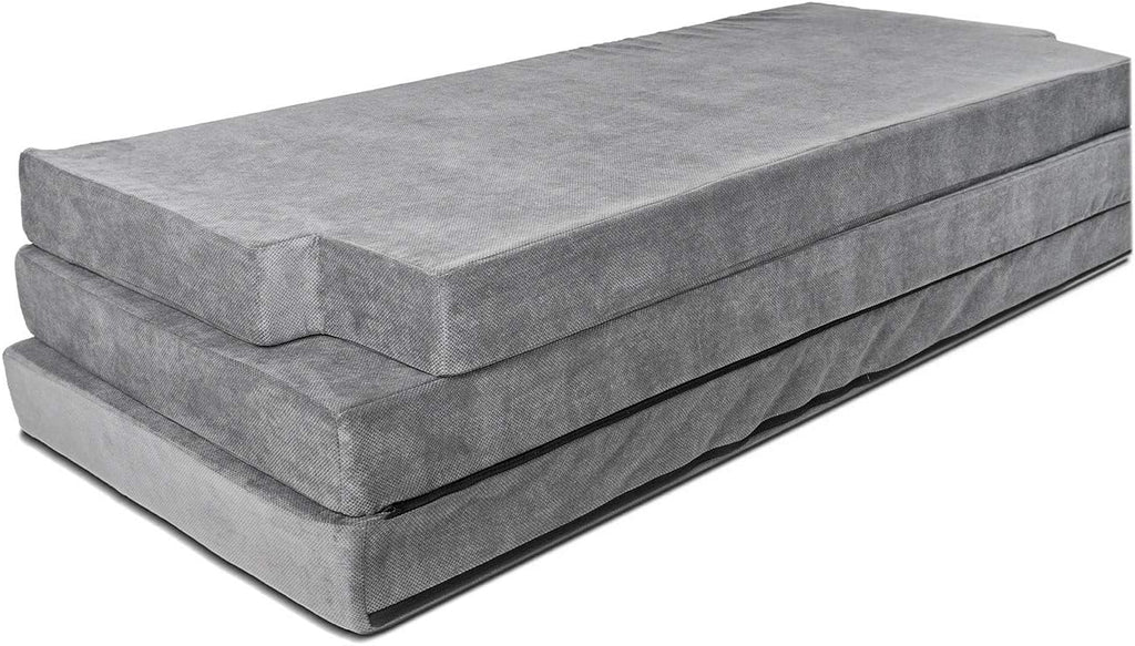 Mayaadi-Home Premium Schlafauflage für VW T5/T6 California Beach | Klappmatratze 190x150x10 cm, Dunkelgrau | Faltbare Matratze für Bus, Camping & Multiflexboard