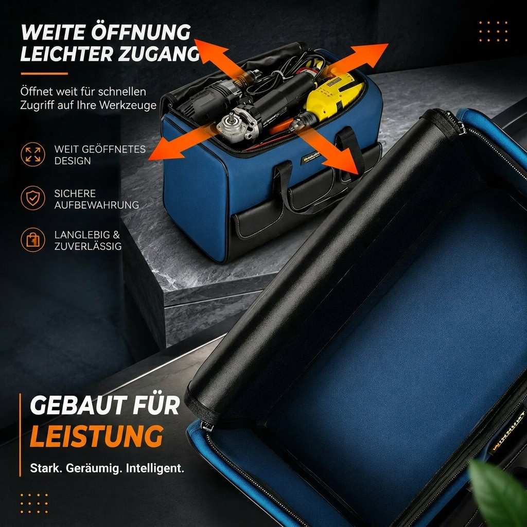 Werkzeugtasche mit Fächern & Schultergurt | Werkvalet