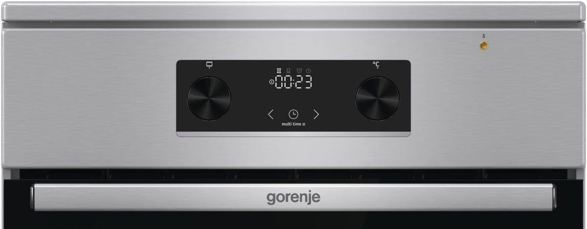 Gorenje GEIT5C61XPG Elektro-Standherd mit Induktion /50cm Breite /70 Liter/Pizza Funktion/FrozenBake/AirFry/MultiAir Technologie/HomeMade Backofenform/AquaClean/FastPreheat/Bigspace/Edelstahl