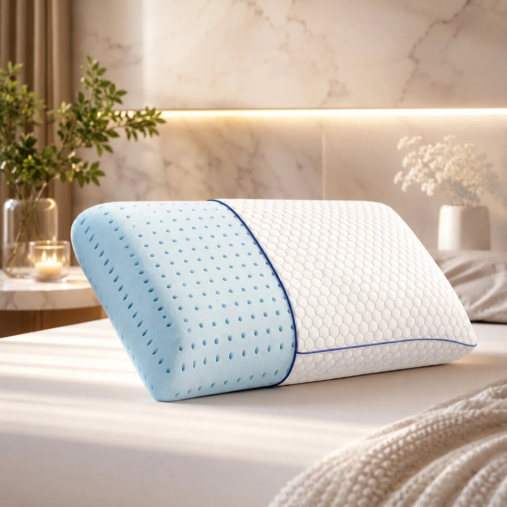 Kühlendes Nackenkissen aus Memory Foam mit Kühlgel | NackenKlaris
