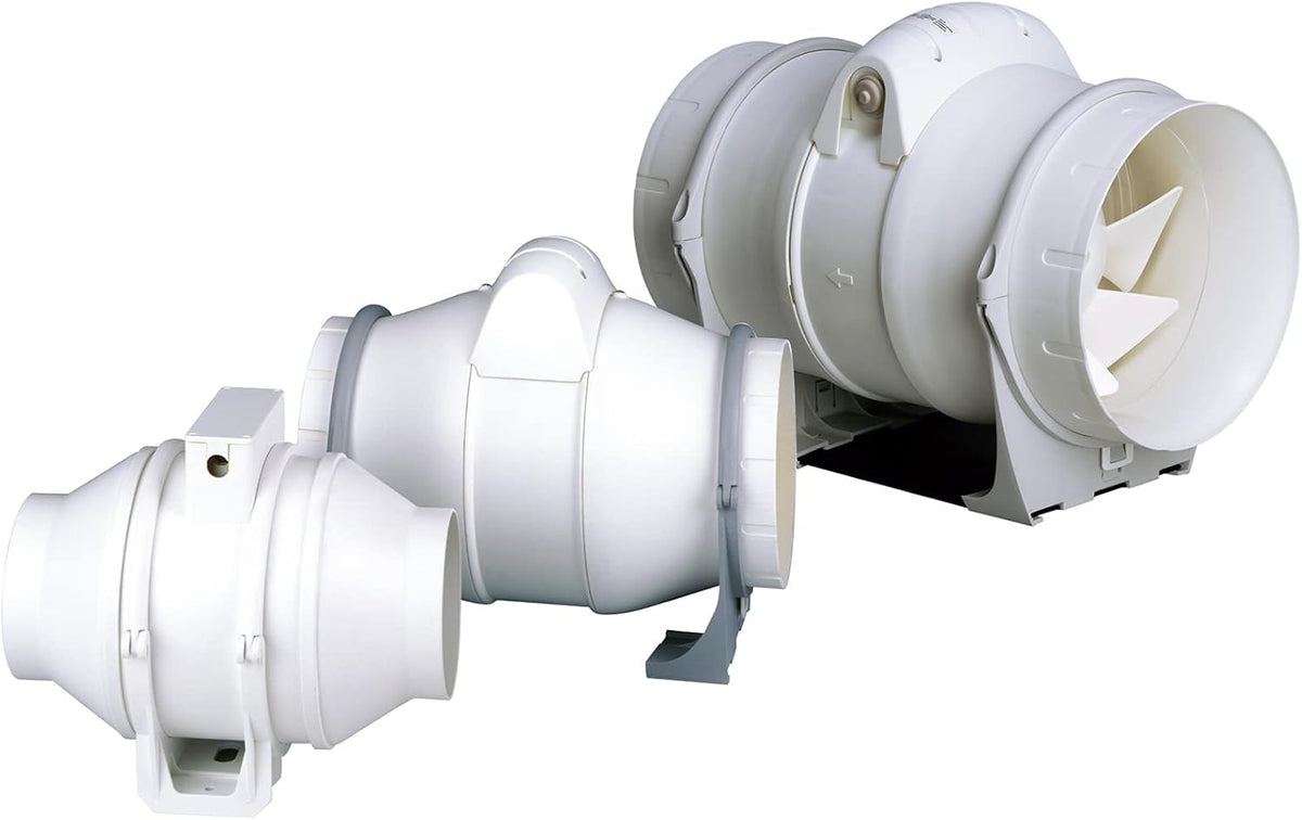 Cata | Helicocentrifugal-Extruder | Modell Duct IN-LINE 160/560 | Hochleistungs-Abluftventilator mit niedrigem Geräuschpegel | Ventilator mit 2 Geschwindigkeitsstufen | Energieeffizienzklasse B