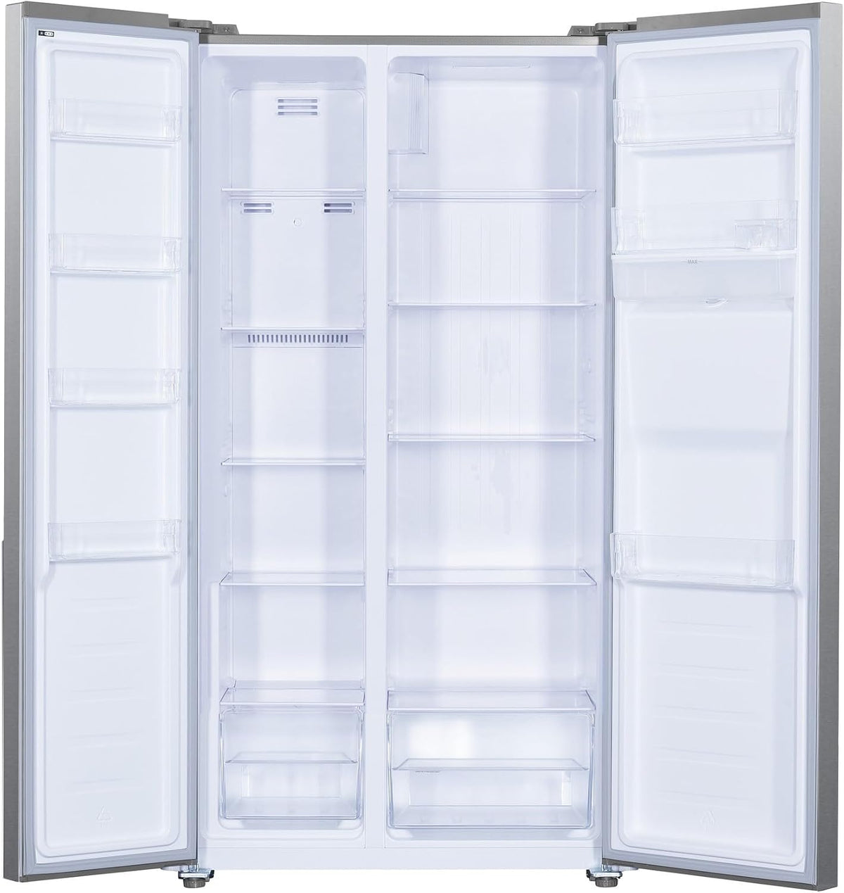 PKM SBS288-151EIXWD Side by Side Kühl-Gefrierkombination | Inox Design | 288 Liter Kühlen | 151 Liter Kühlen | 39dB | NoFrost | Wasserspender | 286kWh | Display | Freistehend