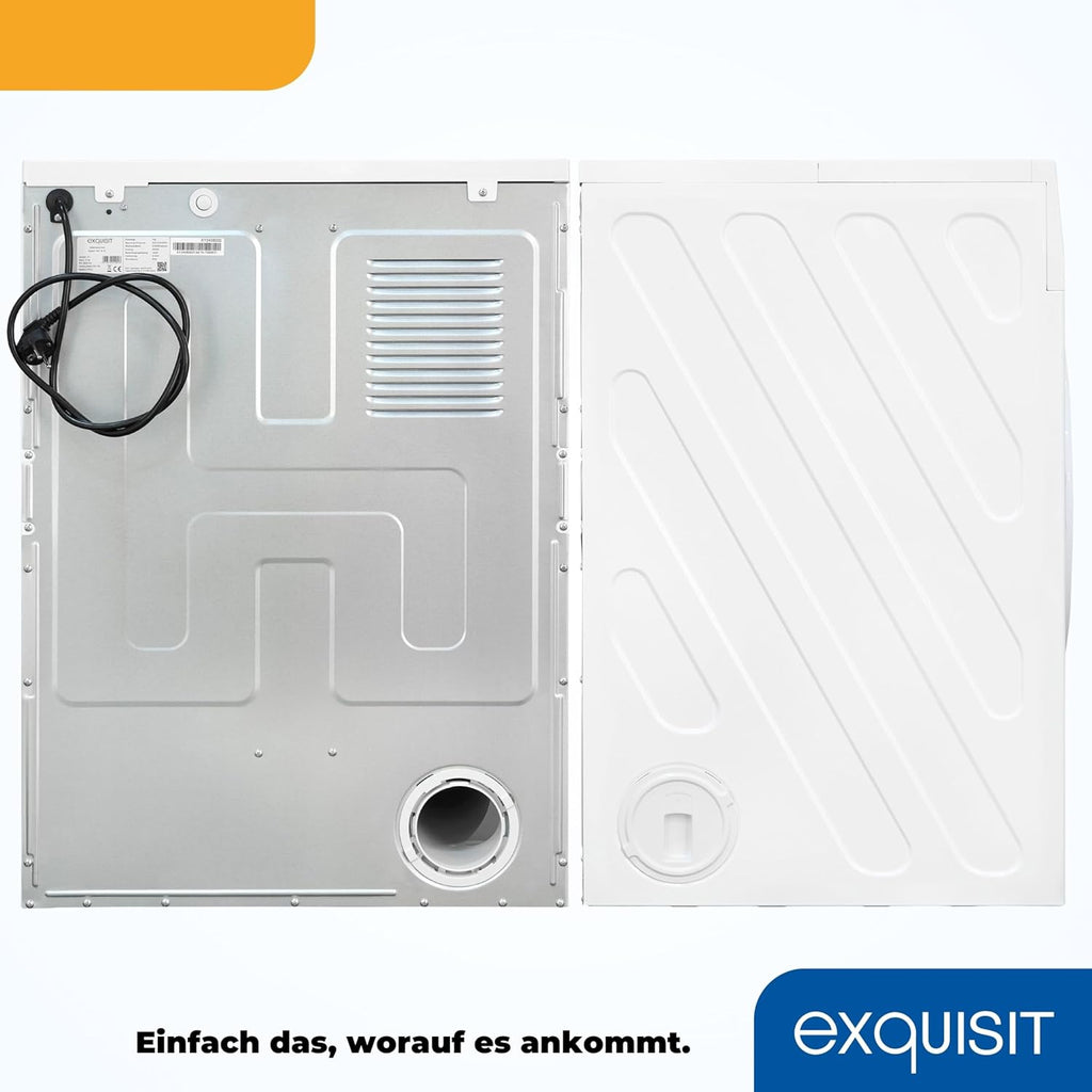 Exquisit Wäschetrockner 7kg, Trockner, Startzeitvorwahl, Knitterschutz, Ablufttrockner, 15 Programme, Kindersicherung, Energieklasse G, TAE70-70 weiss