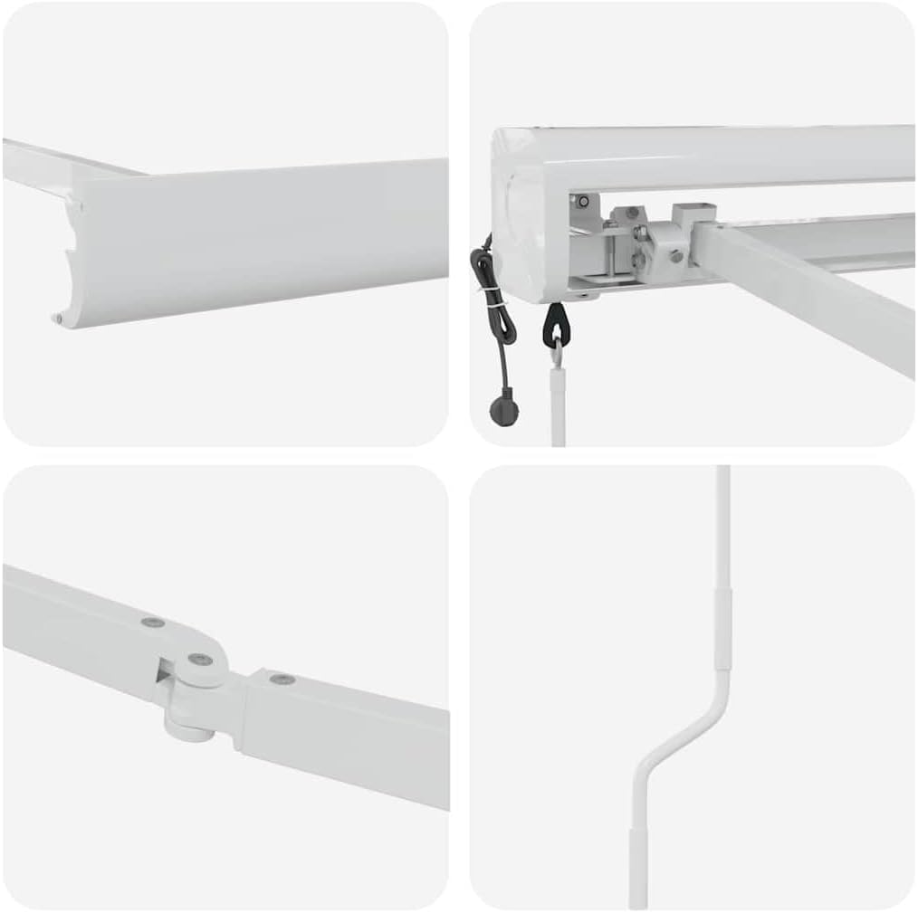 Markise Metall Weiß,Elektrisch,5 x 3 m