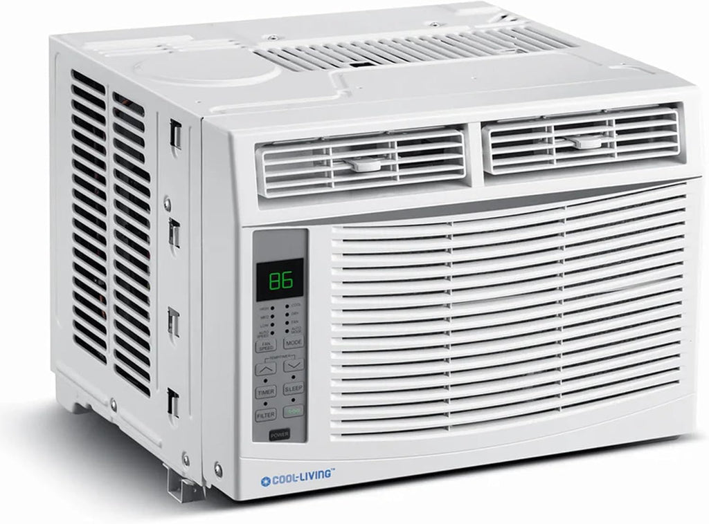 Cool-Living - 6000 BTU Raumklimaanlage mit Installationsset und Fernbedienung, erfrischt Räume bis zu 250 Quadratmeter, Weiß