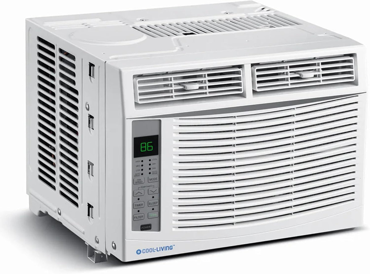 Cool-Living - 6000 BTU Raumklimaanlage mit Installationsset und Fernbedienung, erfrischt Räume bis zu 250 Quadratmeter, Weiß