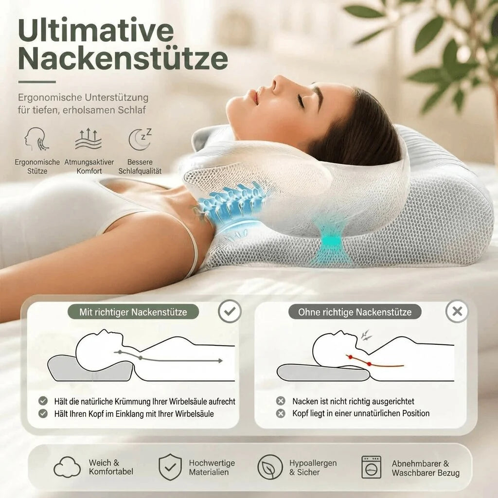Ergonomisches Nackenkissen aus Memory Foam | WirbelSamt