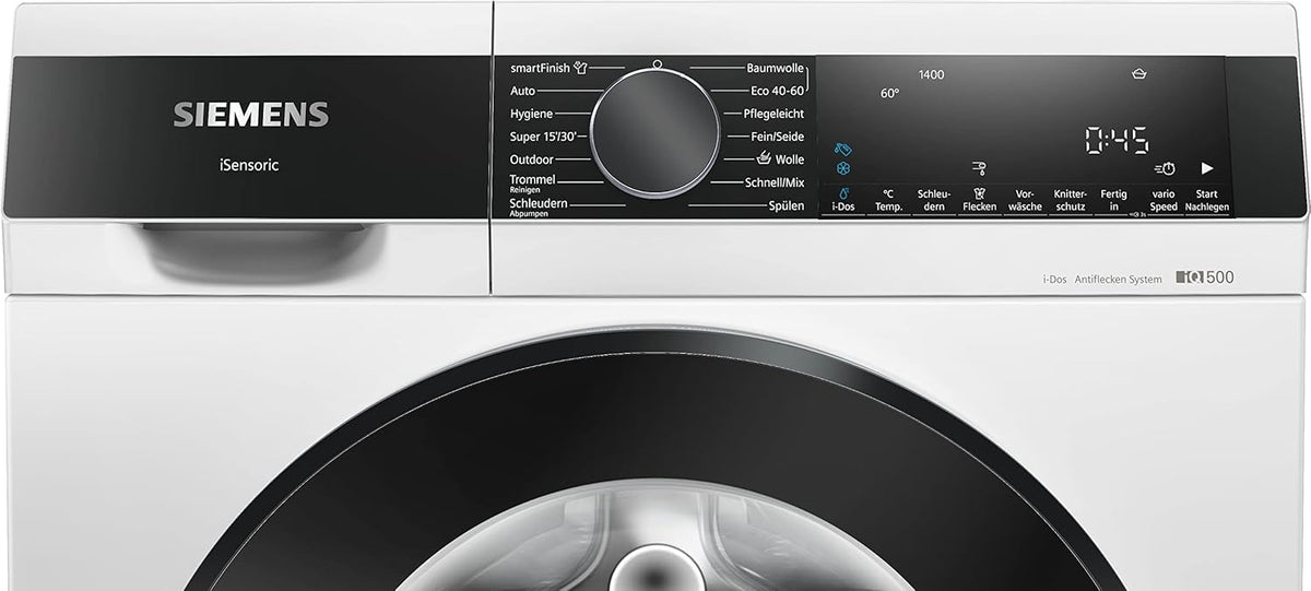 Siemens WM14N223 Waschmaschine iQ300, Frontlader mit 7kg Fassungsvermgen, 1400 UpM, speedPack L, LED-Display,Outdoor-Programm, Wei, 60cm