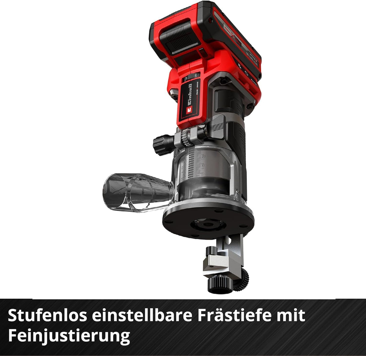 Einhell Professional Akku-Kantenfräse TP-ET 18 Li BL-Solo Power X-Change (18V, Li-Ion, 40 mm Hubhöhe, Brushless-Motor, Lieferung ohne Akku & ohne Ladegerät)