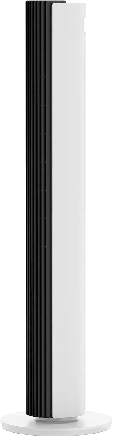 Clean Air Optima CA-407 Smart - Luxus Turmventilator - Luftdurchsatz bis 500m³/h - Oszillation 90º - Staubfilter für saubere und frische Luft - Smartphone-Bedienung (Weiß/schwarz)