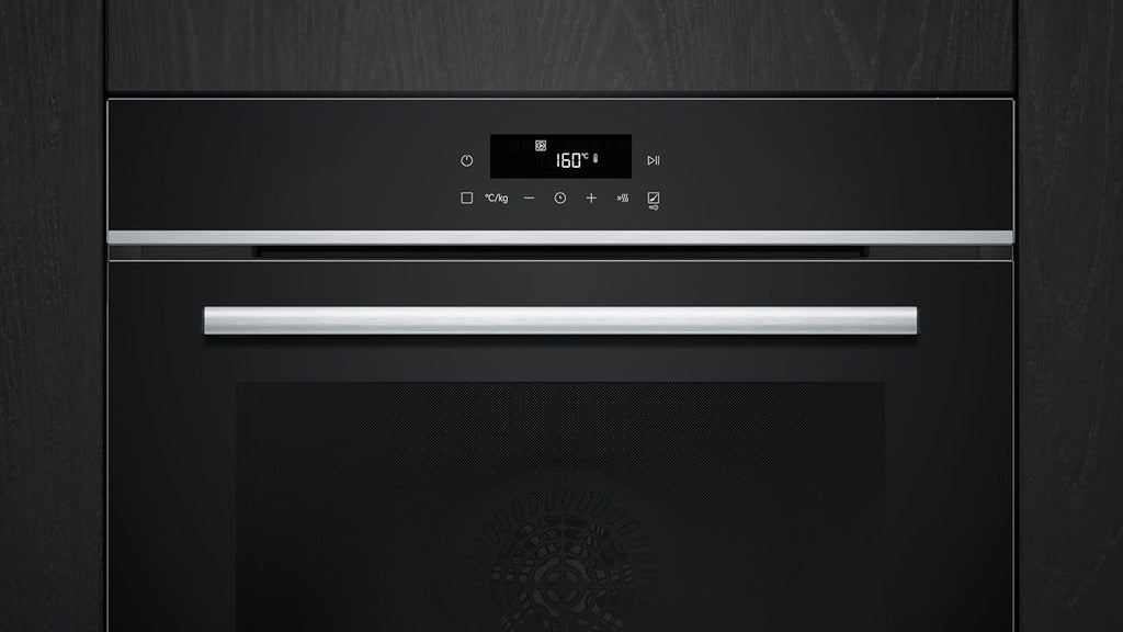 Siemens HB572ABS4 iQ300 Einbau-Backofen, 60 x 60 cm, LED-Touchbedienung, cookControl10, 3D-Heißluft, Umluftgrill, Schnellaufheizung, Pyrolyse, activeClean, Kindersicherung, Edelstahl