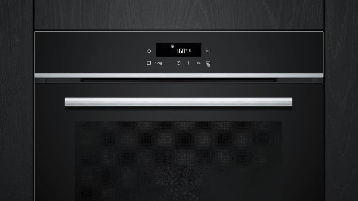 Siemens HB572ABS4 iQ300 Einbau-Backofen, 60 x 60 cm, LED-Touchbedienung, cookControl10, 3D-Heißluft, Umluftgrill, Schnellaufheizung, Pyrolyse, activeClean, Kindersicherung, Edelstahl