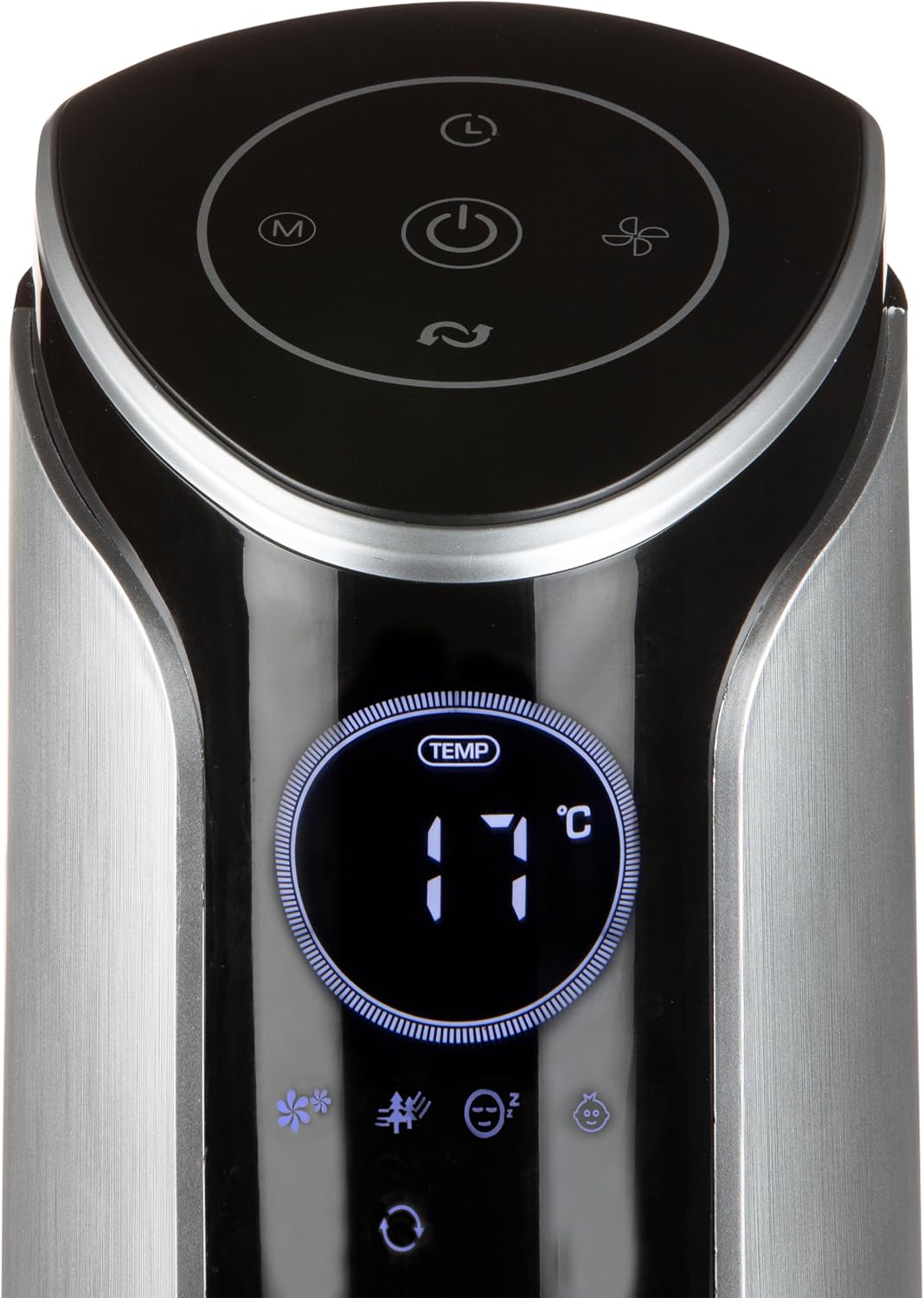 DOMO DO8127 Turmventilator mit Timer - 3 Modi + 3 Geschwindigkeiten - Schlafmodus und Kindermodus - LED Display mit Temperaturindikation