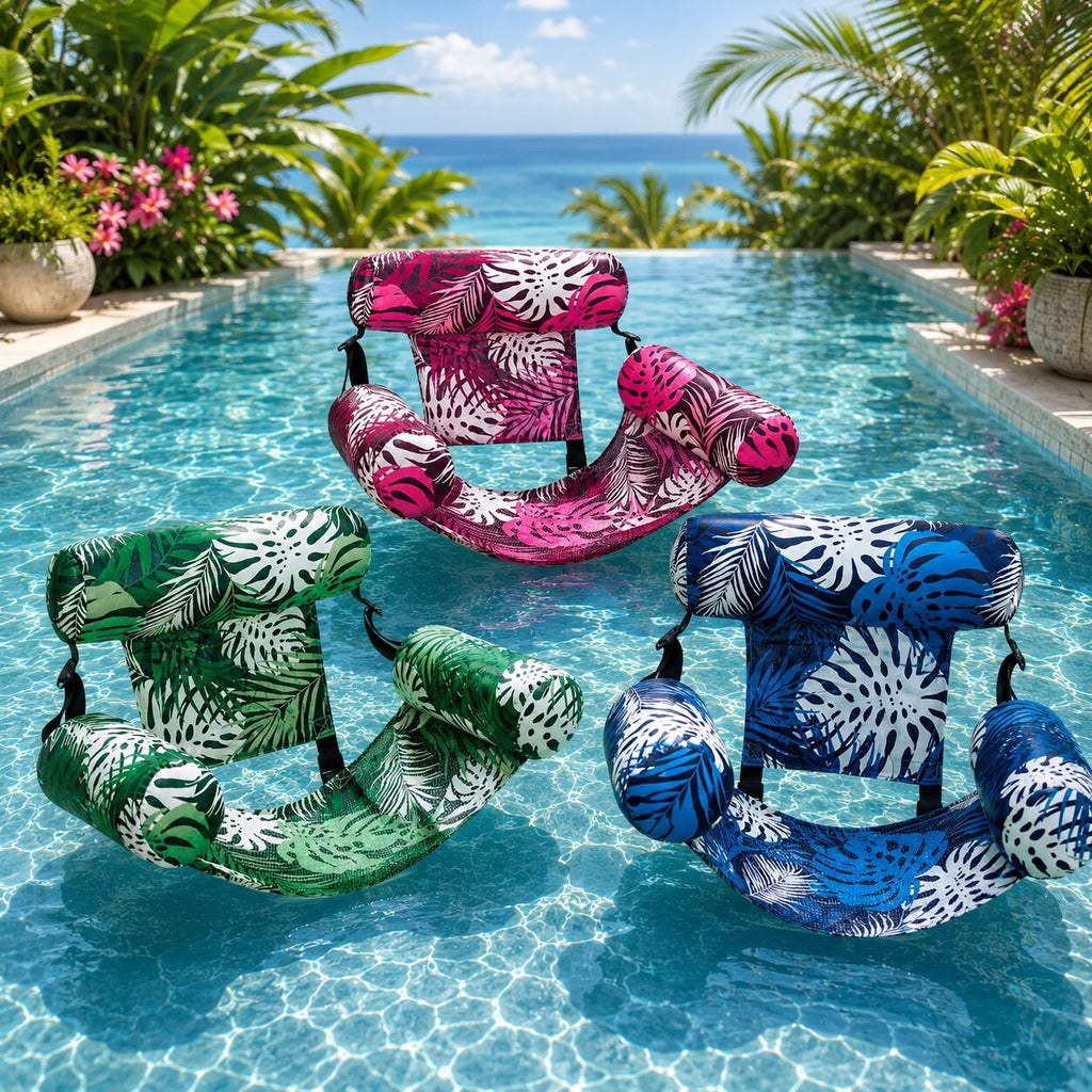 Aufblasbarer Schwimmsessel mit Netzsitz | Wellenlounge