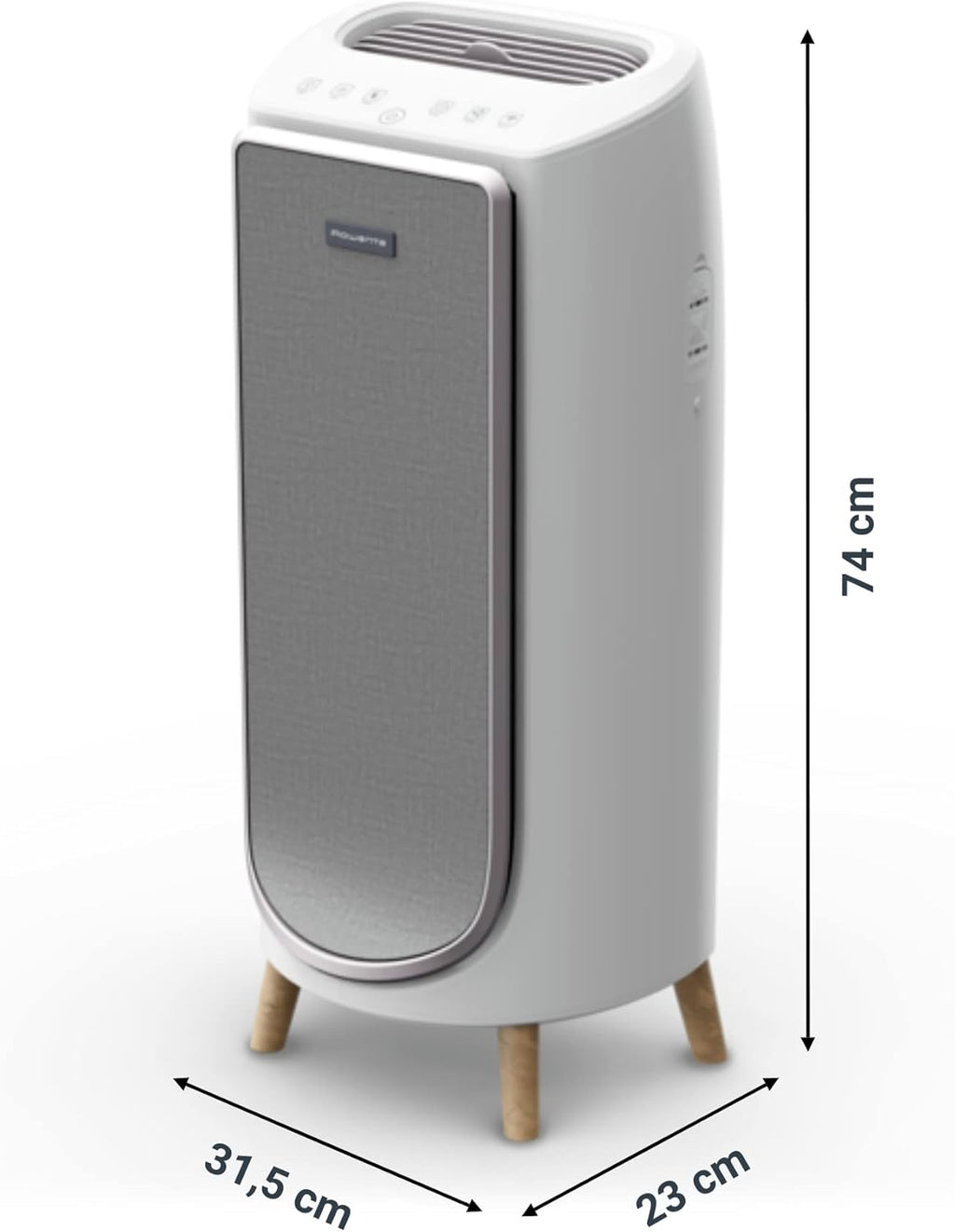 Rowenta PU6180 Intense Pure Air Home Luftreiniger | HEPA-Luftfilterung | filtert Formaldehyd | CADR 360 m3/h | Reine Luft-App | 4 automatische Modi | weniger als 32 dB(A) | Weiß/Textilfinish