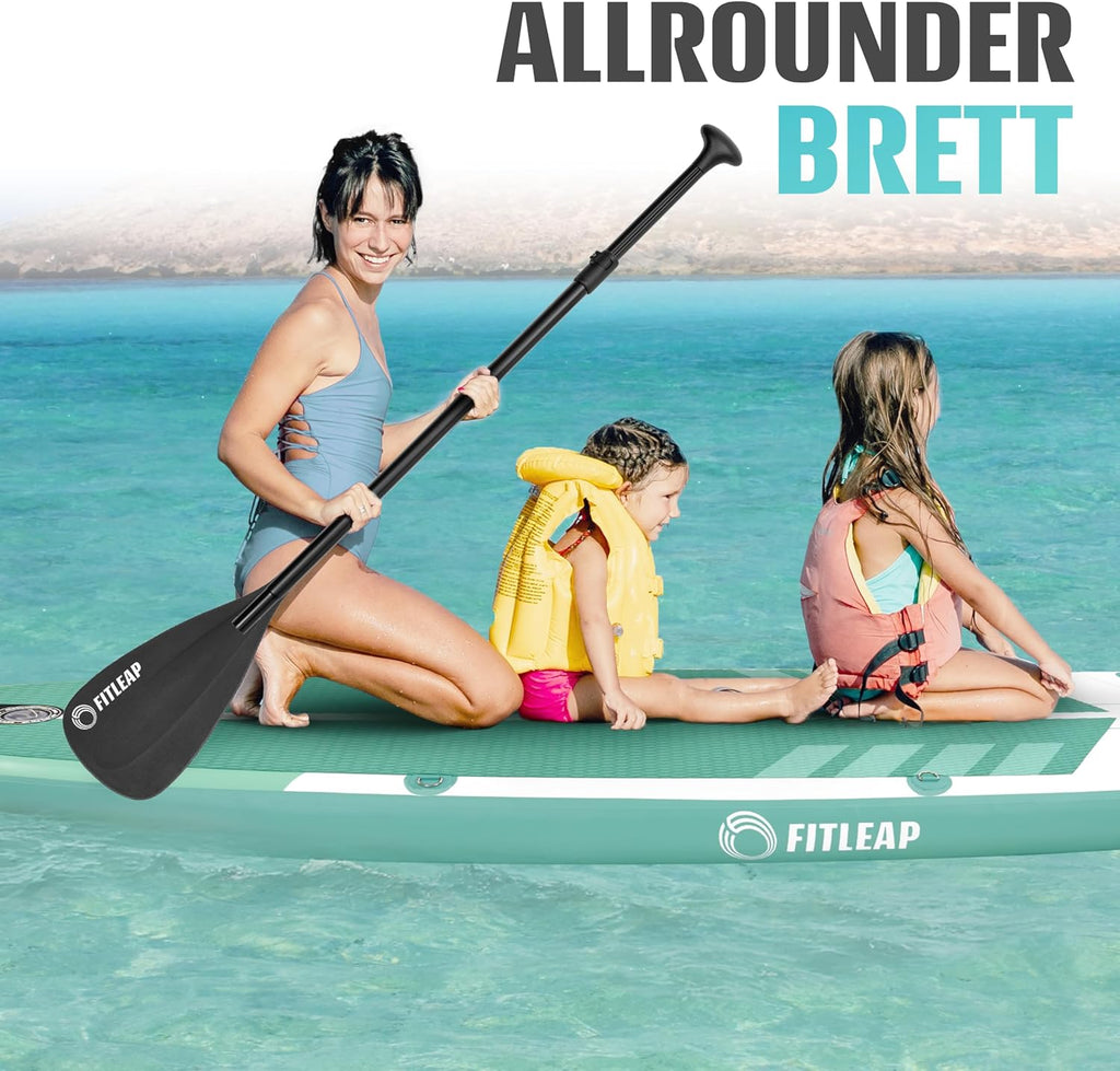 Premium Stand Up Paddle Board aufblasbar - SUP Board Set mit Hochdruckpumpe, verstellbarem Paddel und Rucksack - Ideal für Anfänger und Profis - Perfekt für Yoga, Surfen und Wassersport