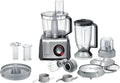 Bosch MultiTalent 8, Robot kuchenny z tarczą do frytek i młynkiem do ziaren, 1250 W, duża misa 3,9 l, mikser 1,5 l, wyciskarka do cytrusów, wyświetlacz LED, MC812M844, biały, szczotkowana stal