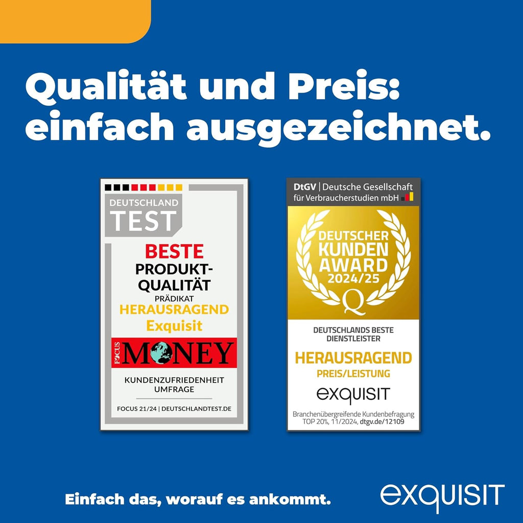 Exquisit Kühl-Gefrierkombination No-Frost 247 L, Freistehend, Inox-Look, 4-Sterne-Gefrierfach, Schnellgefrieren, LED, 39 dB(A), Energieklasse D