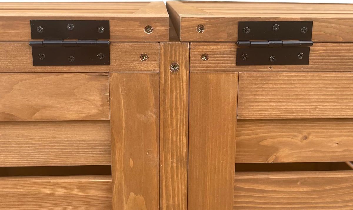 AXI Lex Mülltonnenbox Holz Braun | Mülltonnenverkleidung mit Deckel für 4 Tonnen - 240-960L | Müllbox/Aufbewahrungsbox für Mülltonnen