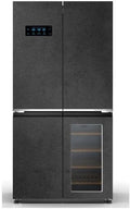 PKM Wolkenstein WCD 595 EWTS NF Cross Door Kühl-Gefrierkombination | 606 L | Mit Weinkühlschrank | Granitoptik | NoFrost | Display mit Touch Control | Triple Fresh mit Moist & Dry Zone