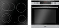 Amica Einbauherd Set | XXL Backofen | Glaskeramik Kochfeld mit Edelstahlrahmen | Heißluft | Umluft | Grill | Teleskopauszug | Bräter Zone | Zweikreis Zone