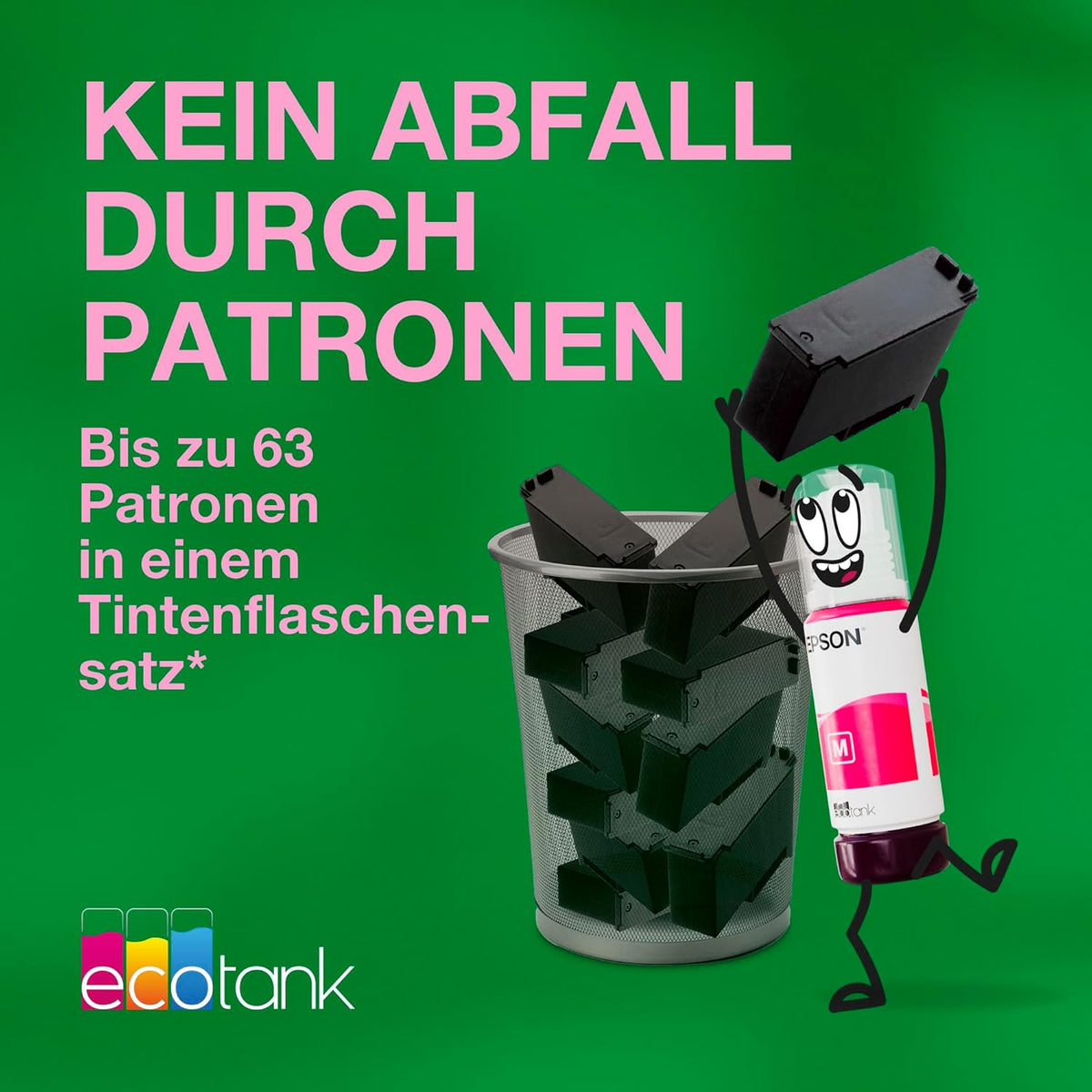 EcoTank ET-4950 Tintentankdrucker | fürs Das Home Office | WLAN & Ethernet | A4 | (Duplex-) Druck, Scannen, Kopieren, Faxen | 6.1 cm Touchscreen | ADF | inkl. Tinte für bis zu 3 Jahre