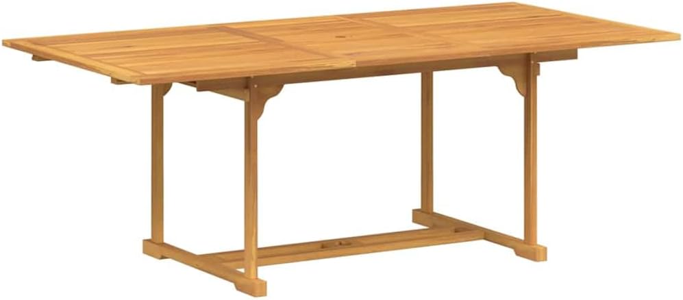 Gartentisch Teak 200x100 cm ausziehbar inkl. 6 Stühle für Balkon & Garten, massives Teakholz, wetterbeständige Outdoor Essgruppe, Modernes Design für Terrasse und Lounge