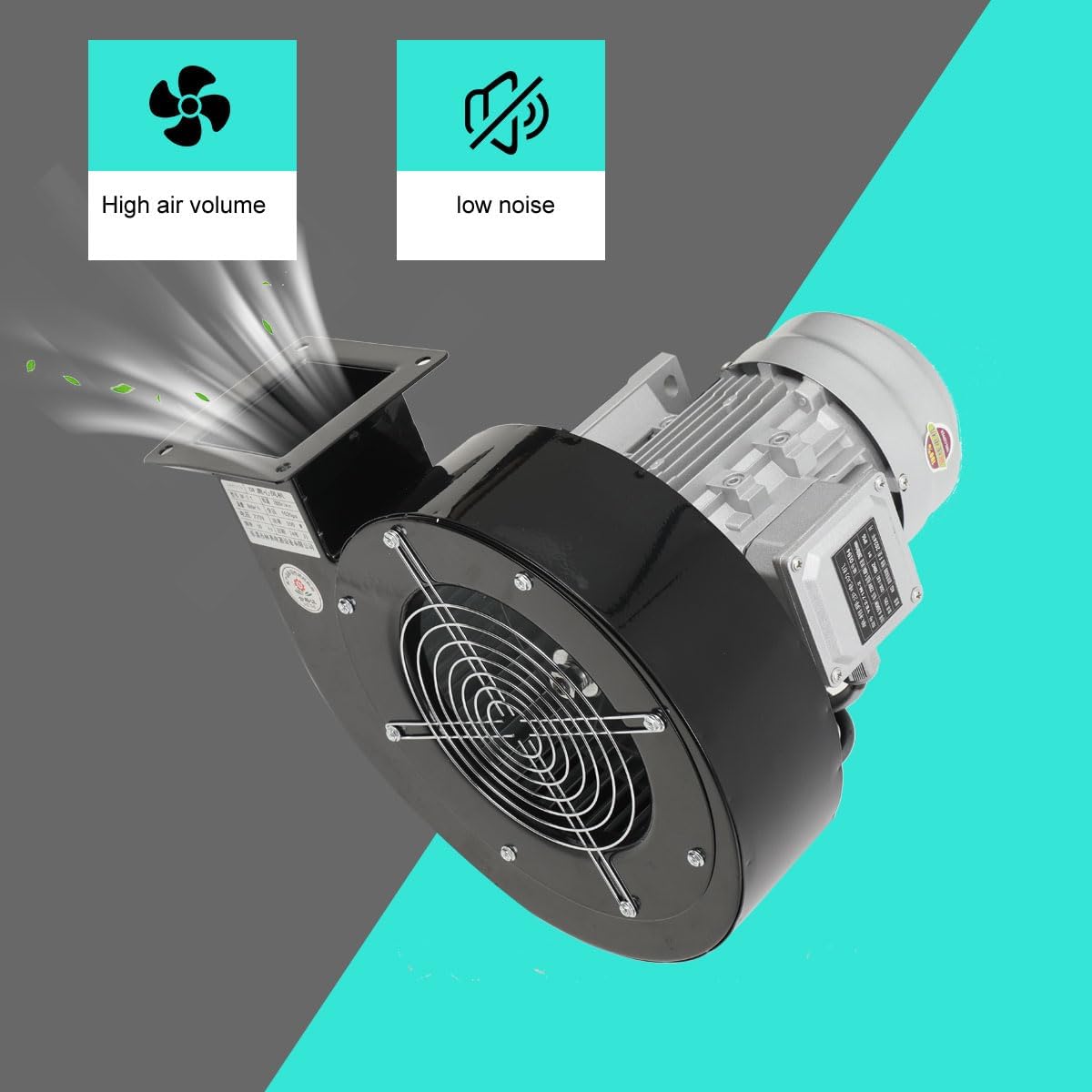550W Abluftventilator mit Drehzahlregler Industrie Wandventilator | 800m³/h Wandlüfter für Keller Garage küche Lamellen, Radialventilator Radialgebläse Radial Zentrifugalventilator