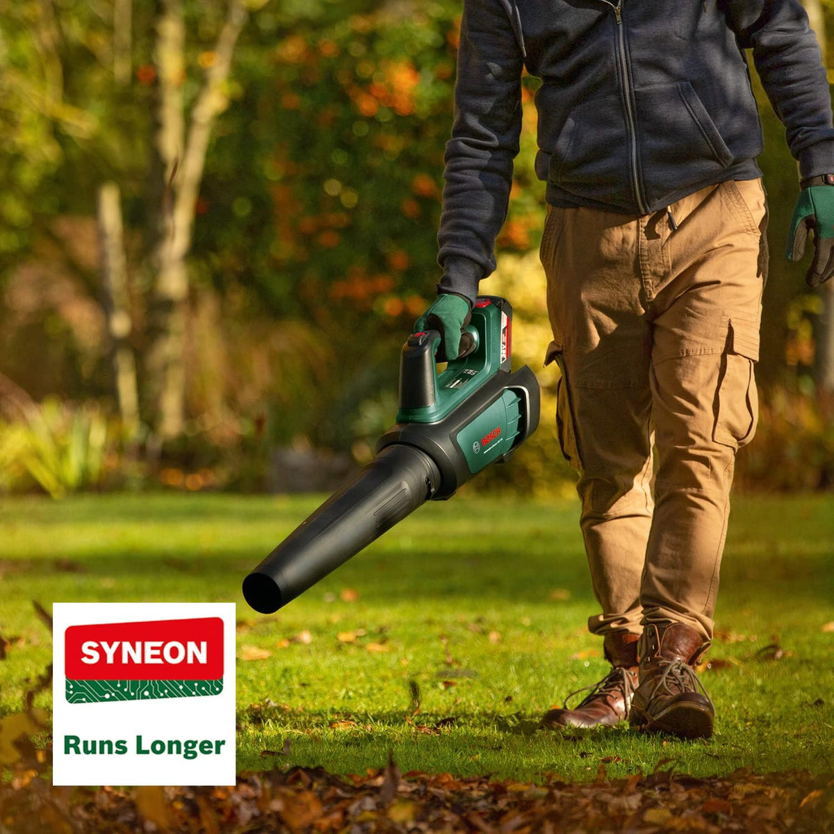 Bosch Akku-Laubbläser AdvancedLeafBlower 36V-750 (1x 2.0 Ah Akku, 36 Volt System, zum Entfernen hartnäckiger Blätter auf großen Flächen, geringes Gewicht: 2,8 kg, im Karton)