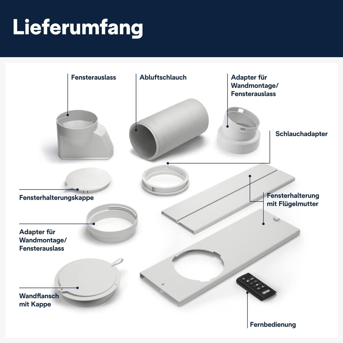 De'Longhi Pinguino PAC EM82, Mobile Klimaanlage für Räume bis zu 80 m³, 9.400 BTU, 2,4 kW, 63 dB, Entfeuchtungsfunktion, Energieklasse A, 24h-Timer, Weiß