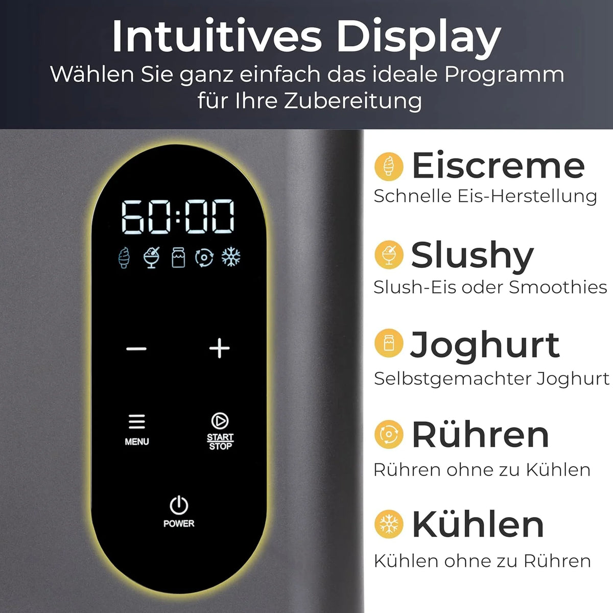 Eismaschine 3-in-1 mit 1.5L