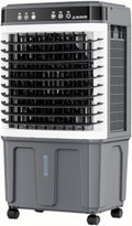 Verdunstungskühler Leise Luftkühler Air Conditioner mit Wasserkühlung 3 Luftgeschwindigkeiten 120°Oszillation Ventilator Mobile Klimaanlage ohne Abluftschlauch für Zimmer Wohnungen
