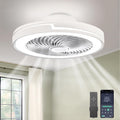 LED Deckenventilator mit Beleuchtung Leise 6 Windstufen, lampe mit ventilator, APP, Modernes Design deckenventilator mit licht für Wohnzimmer Schlafzimmer,(50CM，Weiß)