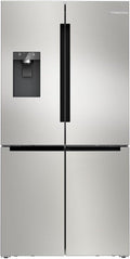 Bosch KFI96APEA, Serie 6, Smarter French Door Kühlschrank, 183 x 90,5 cm, 375 L Kühlen + 199 L Gefrieren, noFrost, Eis- und Wasserspender, Big Box, VitaFresh XXL 0º, AntiFingerprint, Gebürsteter Stahl